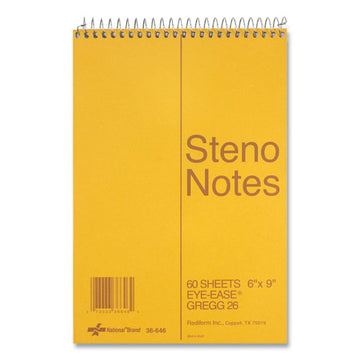 National® Standard Spiral Steno Pad, Gregg Rule, Brown Cover, 60 Eye-ease Green 6 X 9 Sheets freeshipping - TVN Wholesale